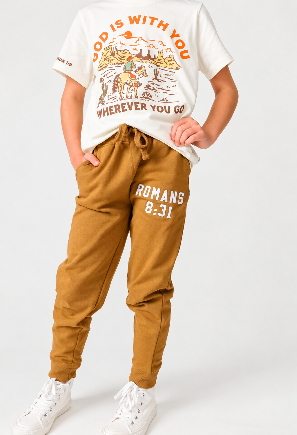 God's Got My Back | Romans 8:31 Kids Fleece Joggers